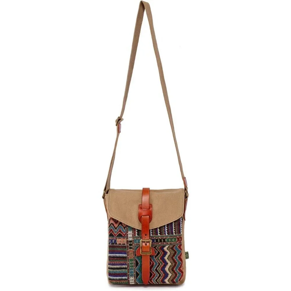 Crossbody Bag Leather Cotton Women's Eco-Friendly Durable Light-weight